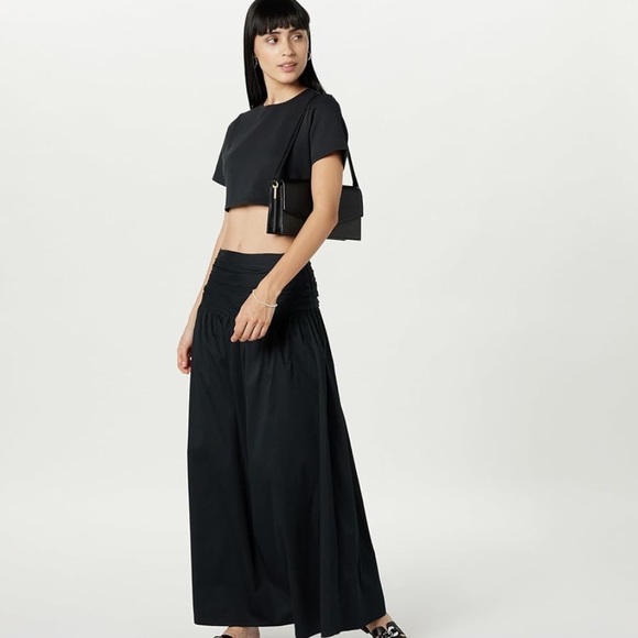 NWOT The Drop Crop Top S Black - Picture 3 of 12